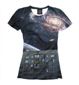 Женская футболка Дворовый Космос
