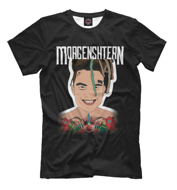 Мужская футболка с изображением Morgenshtern цвета Черный