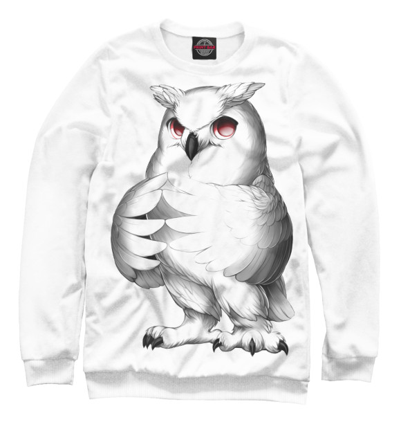 Женский свитшот с изображением Owl цвета Белый