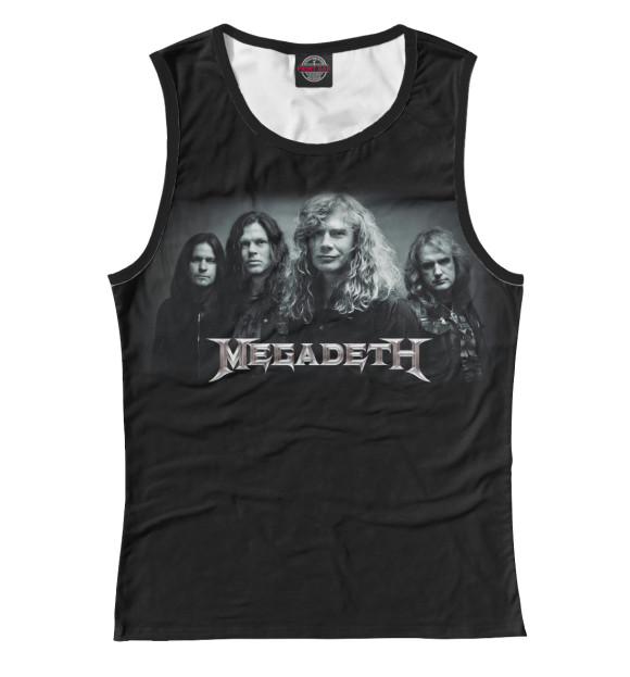 Майка для девочки с изображением Megadeth цвета Белый