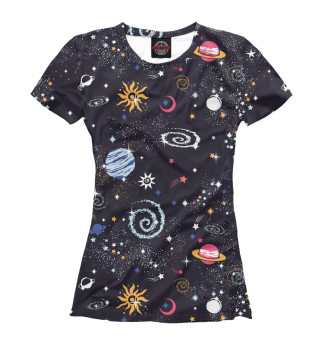 Женская футболка Космос