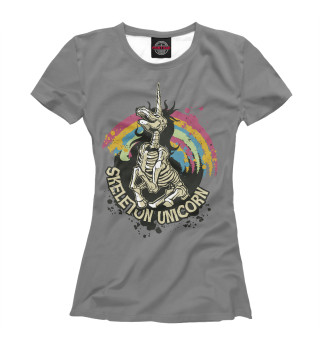 Женская футболка Skeleton Unicorn