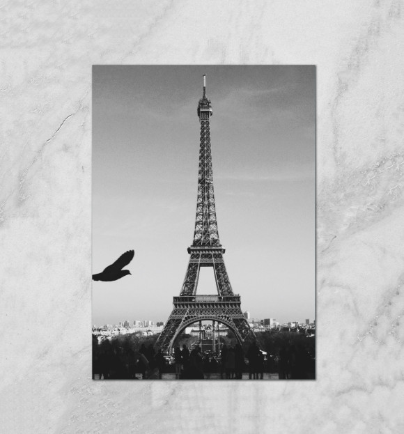 Плакат с изображением Париж цвета Белый