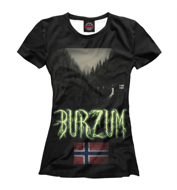 Женская футболка с изображением Burzum цвета Белый