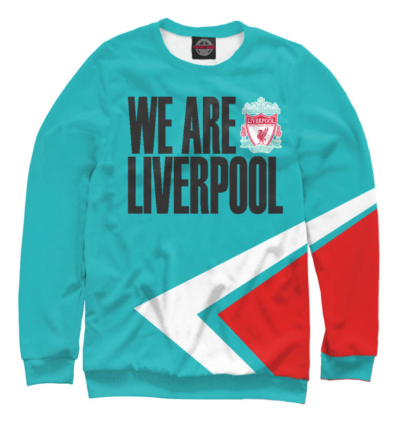 Мужской свитшот с изображением We Are Liverpool цвета Белый