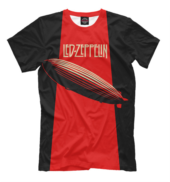 Мужская футболка с изображением led zeppelin цвета Черный