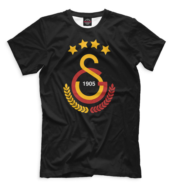 Мужская футболка с изображением Galatasaray цвета Черный