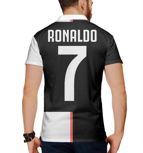 Мужское поло с изображением Cristiano Ronaldo цвета Белый