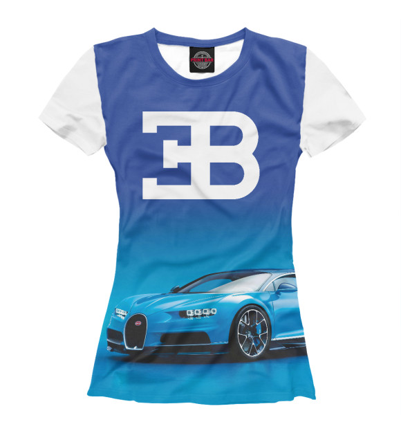Женская футболка с изображением Bugatti цвета Белый