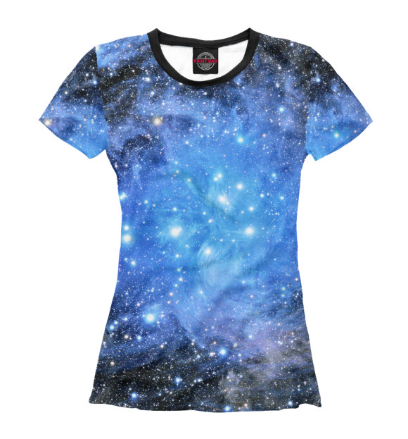 Женская футболка с изображением Galaxy цвета Белый