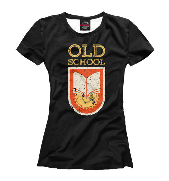 Женская футболка с изображением Old School цвета Белый
