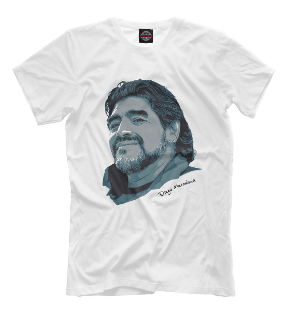 Мужская футболка с изображением Диего Марадона rip цвета Белый