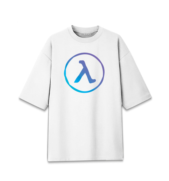 Женская футболка оверсайз с изображением Half-Life цвета Белый