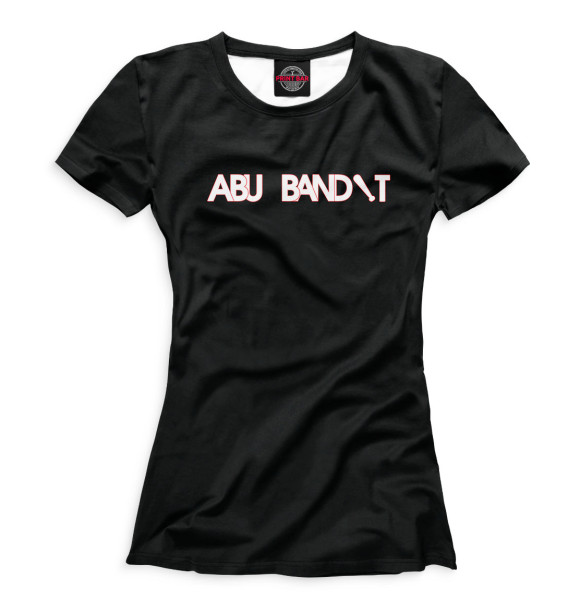 Женская футболка с изображением Abu bandit цвета Белый
