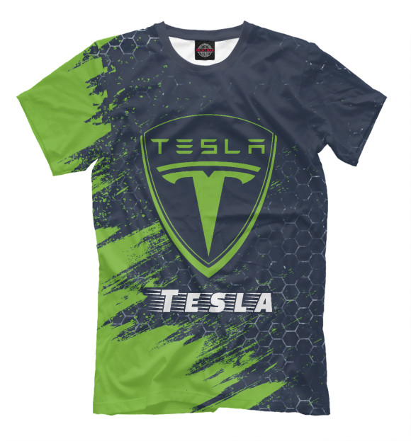 Мужская футболка с изображением Тесла | Tesla цвета Белый