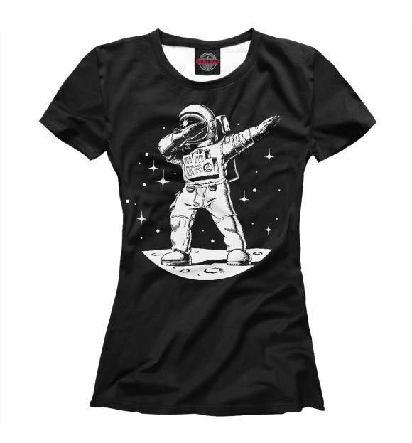 Женская футболка с изображением Cosmonaut цвета Белый