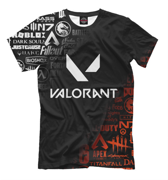 Мужская футболка с изображением Valorant цвета Белый