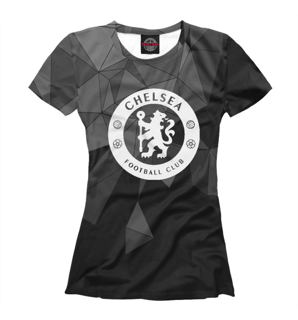 Женская футболка с изображением Chelsea / Челси цвета Белый