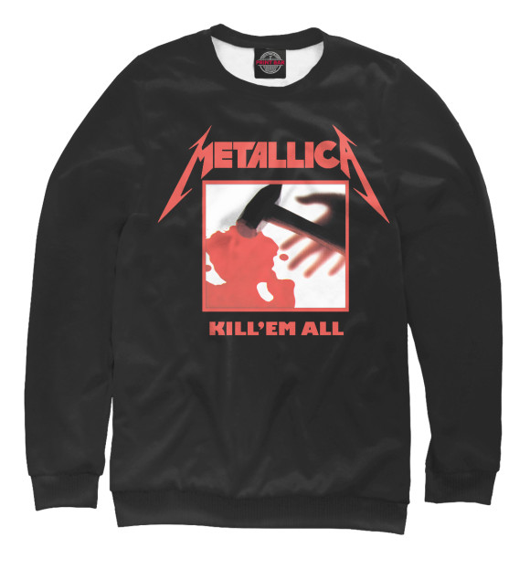 Женский свитшот с изображением Metallica цвета Белый