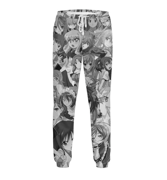 Мужские спортивные штаны с изображением Anime Tsundere цвета Белый