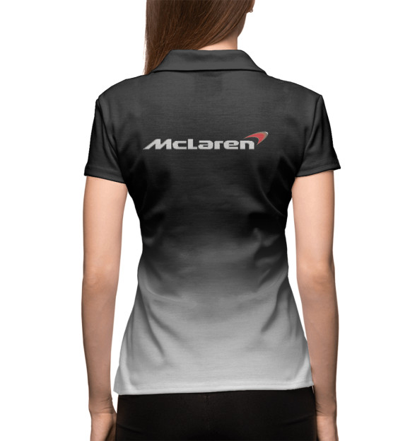 Женское поло с изображением McLaren цвета Белый