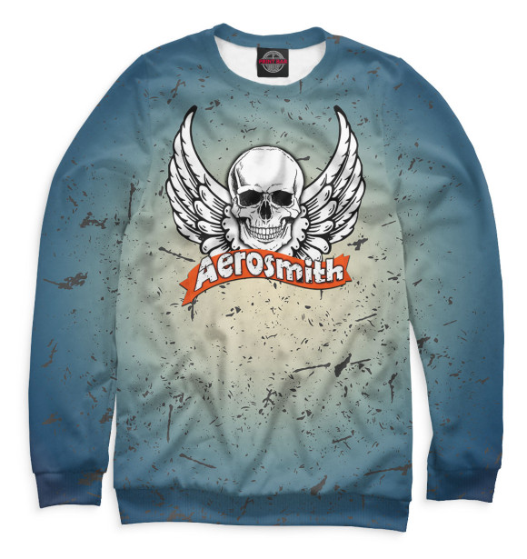 Свитшот для мальчиков с изображением Aerosmith цвета Белый