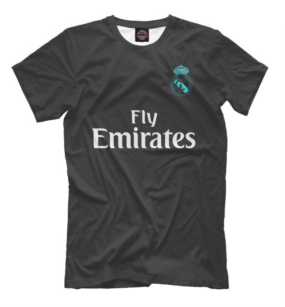 Футболка для мальчиков с изображением Форма Реал Мадрид Гостевая 17/18 цвета Черный