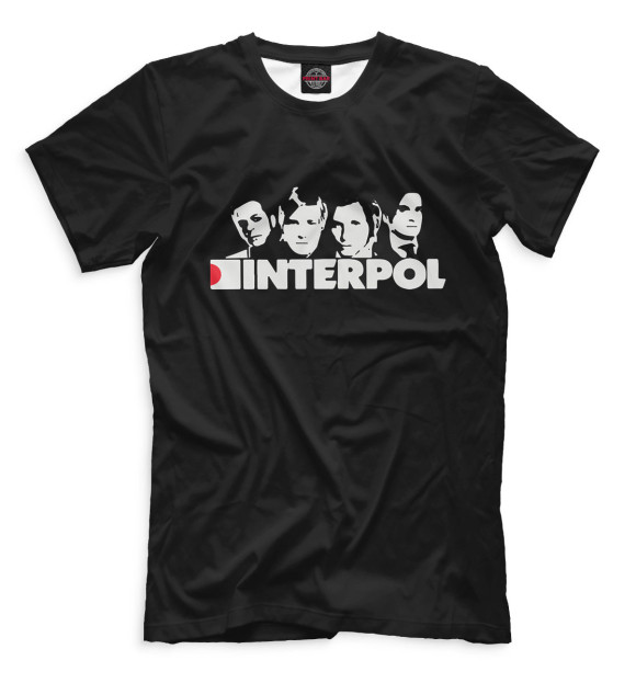 Мужская футболка с изображением Interpol цвета Черный