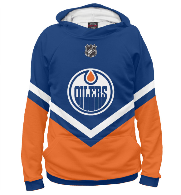 Худи для мальчика с изображением Edmonton Oilers цвета Белый