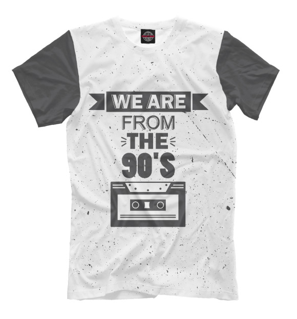 Мужская футболка с изображением Мы из 90-х цвета Молочно-белый