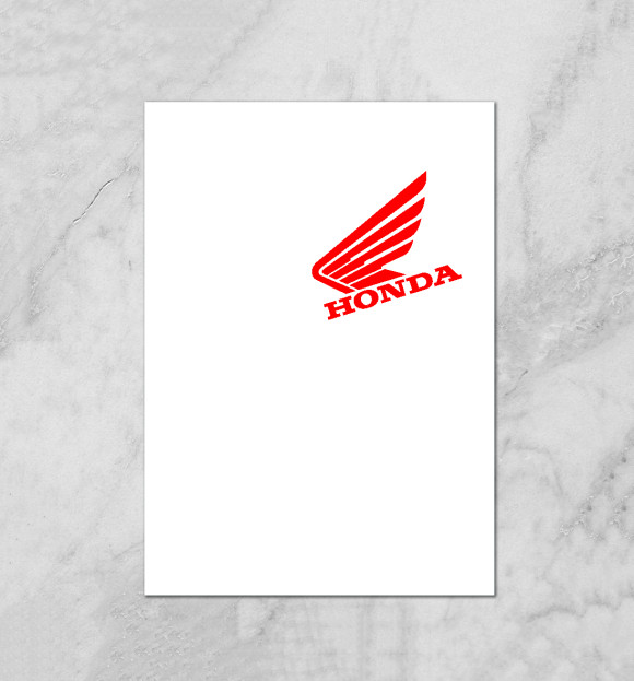 Плакат с изображением Honda Logo цвета Белый