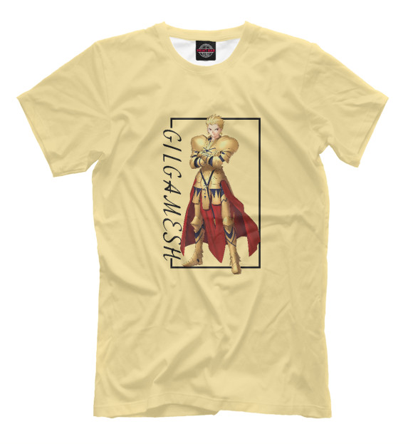 Мужская футболка с изображением Gilgamesh Fate цвета Белый