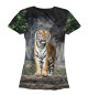 Женская футболка Тигр в Лесу