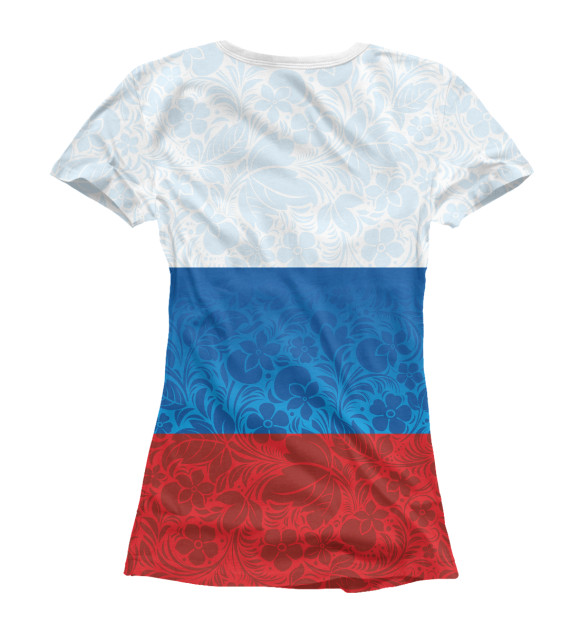 Футболка для девочек с изображением Россия хохлома цвета Белый