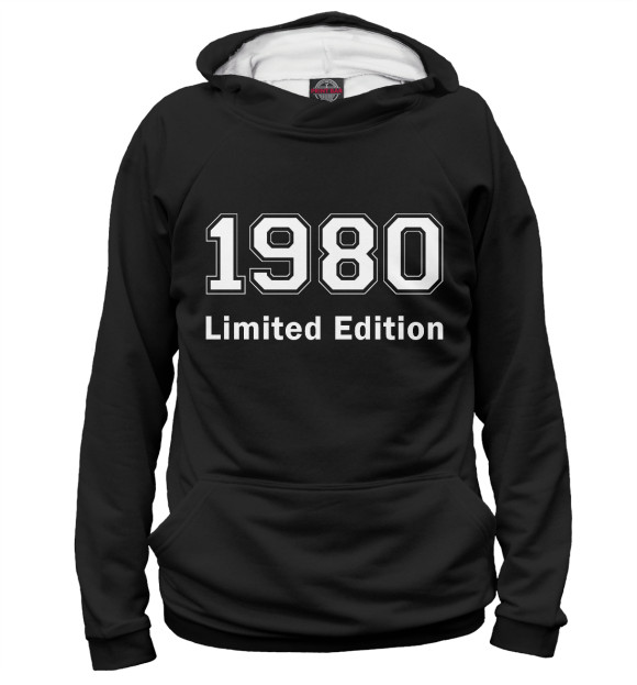 Худи для девочки с изображением 1980 Limited Edition цвета Белый