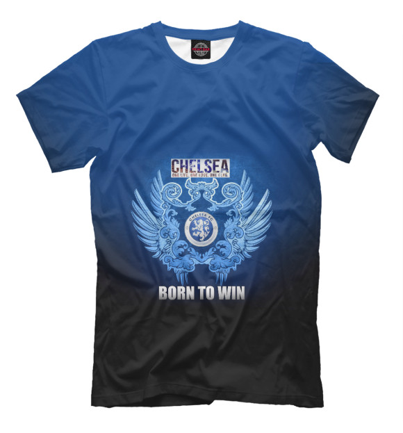 Мужская футболка с изображением Chelsea - Born to win цвета Молочно-белый