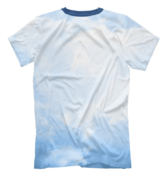 Мужская футболка с изображением С неба в бой ВДВ цвета Белый