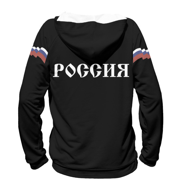 Худи для девочки с изображением Символика России цвета Белый