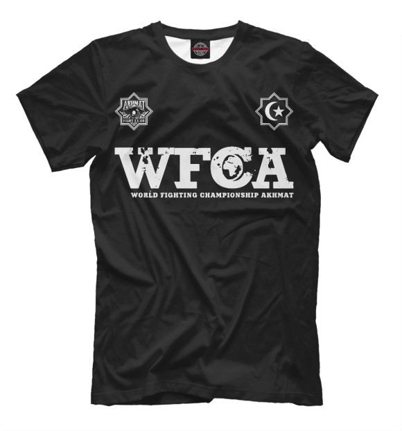 Мужская футболка с изображением Ахмат: WFCA цвета Черный