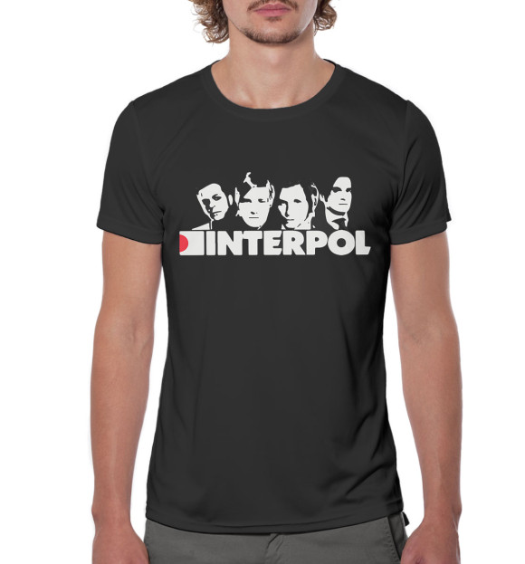 Мужская футболка с изображением Interpol цвета Белый