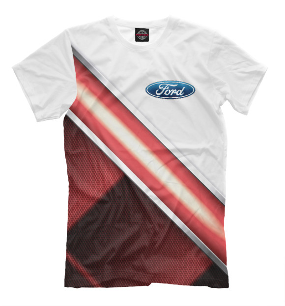 Мужская футболка с изображением Ford цвета Белый
