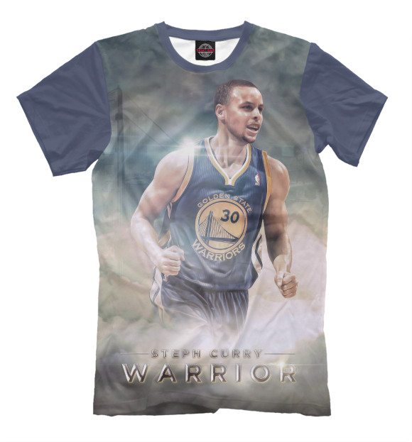 Мужская футболка с изображением Stephen Curry цвета Серый
