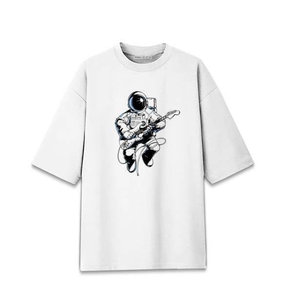 Женская футболка оверсайз с изображением Space rock цвета Белый