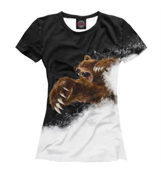 Женская футболка Медведь в ярости