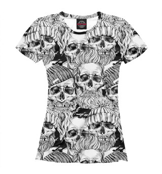 Женская футболка Human skulls