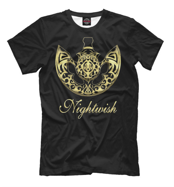 Мужская футболка с изображением Nightwish цвета Черный