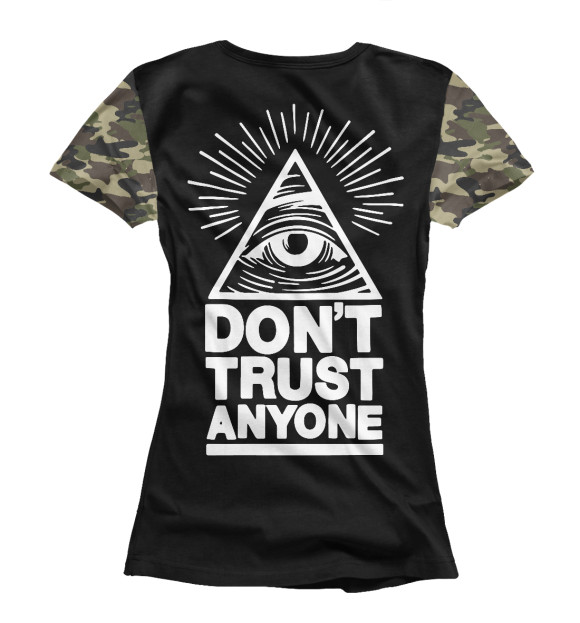 Женская футболка с изображением Illuminati цвета Белый