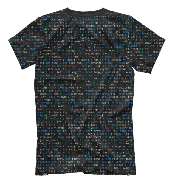 Мужская футболка с изображением Program code цвета Белый