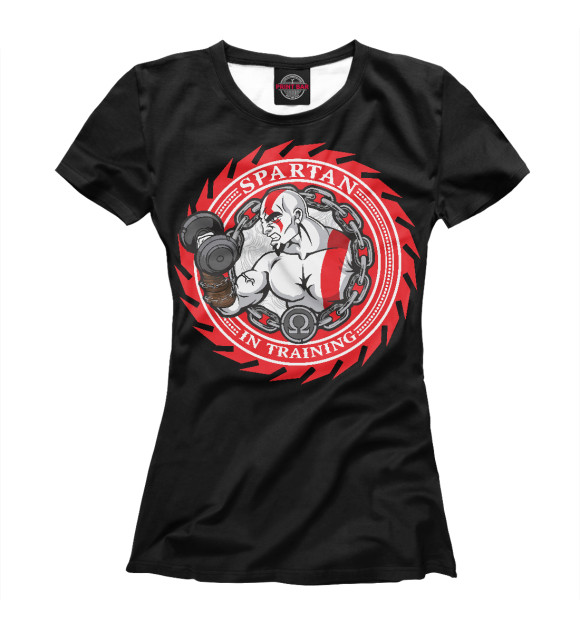 Женская футболка с изображением Спартанцы цвета Белый