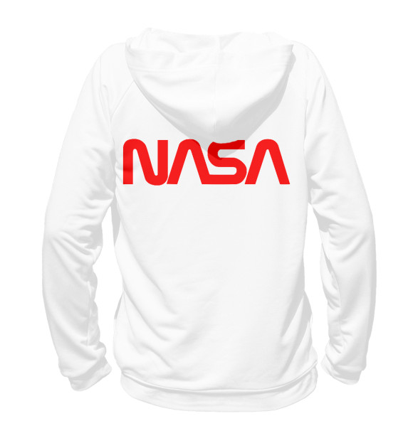 Мужское худи с изображением NASA цвета Белый